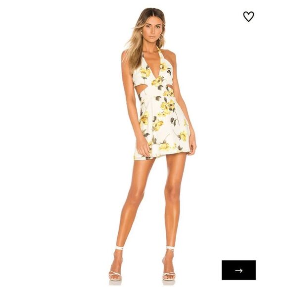 Superdown simone tie back dress Size S White Floral - Picture 1 of 5